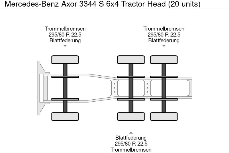 Cabeza tractora nuevo Mercedes-Benz Axor 3344 S 6x4 Tractor Head (20 units): foto 17
