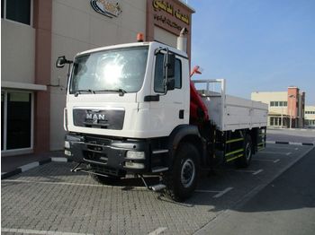 Camión caja abierta, Camión grúa MAN TGM 18.240 4×4 FASSI 110 Truck Crane 2011: foto 1