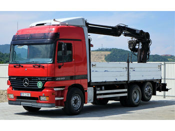 Camión caja abierta Mercedes-Benz Actros 2540 Pritsche 6,00m + Kran 6x2!: foto 1