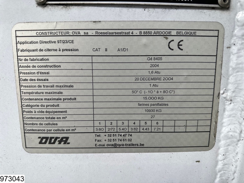 Camión cisterna Mercedes-Benz Actros 2541 6x2, OVA, 6 Comp, 27 M3, 3 Pedals: foto 13