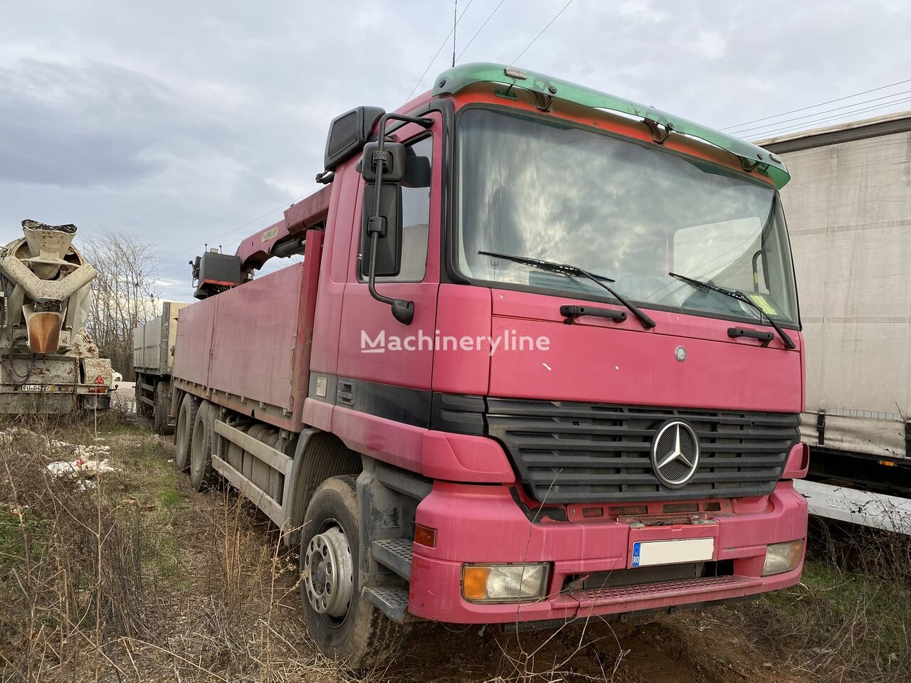 Camión grúa, Camión caja abierta Mercedes-Benz Actros MP1 6x4 + Palfinger Krane: foto 9
