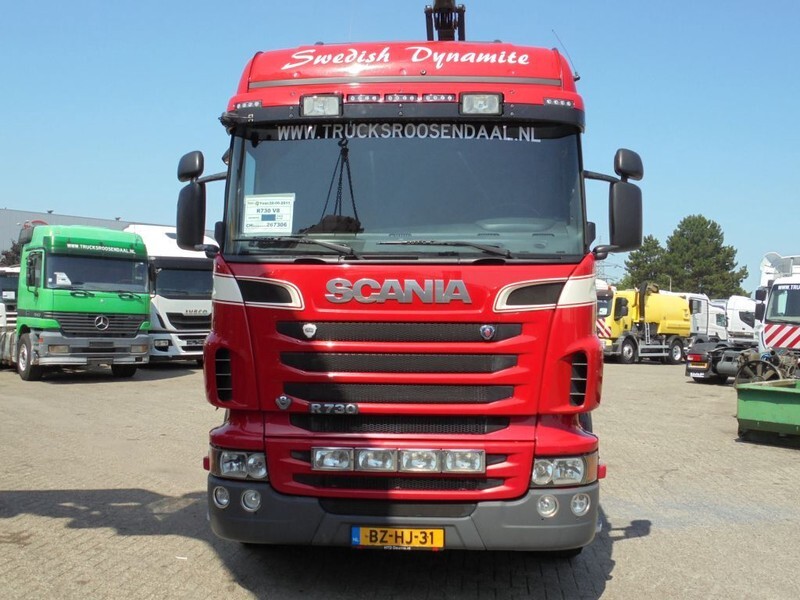Camión caja abierta Scania R730 V8 + Euro 5 + Loglift 115Z + 6X4: foto 2
