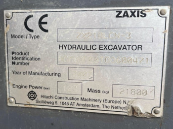 Excavadora de cadenas HITACHI ZX210