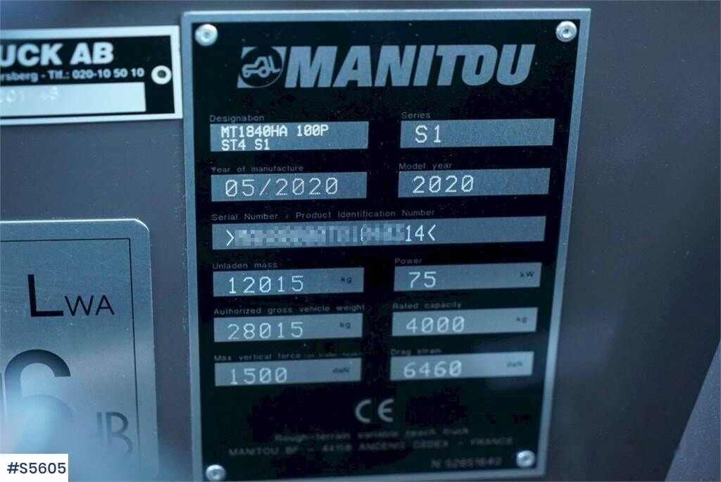 Manipulador telescópico nuevo Manitou MT1840 HA, NEW INSPECTED TELESCOPIC HANDLER with f: foto 47