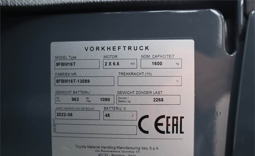 Carretilla elevadora diésel Toyota 8FBM16T Valid inspection, *Guarantee! Electric, 55: foto 15