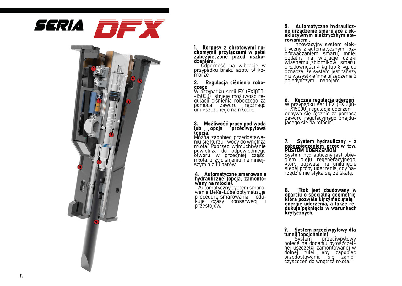 Martillo hidráulico para Excavadora nuevo DEMOQ DFX6000 Hydraulic breaker 5800 kg: foto 3