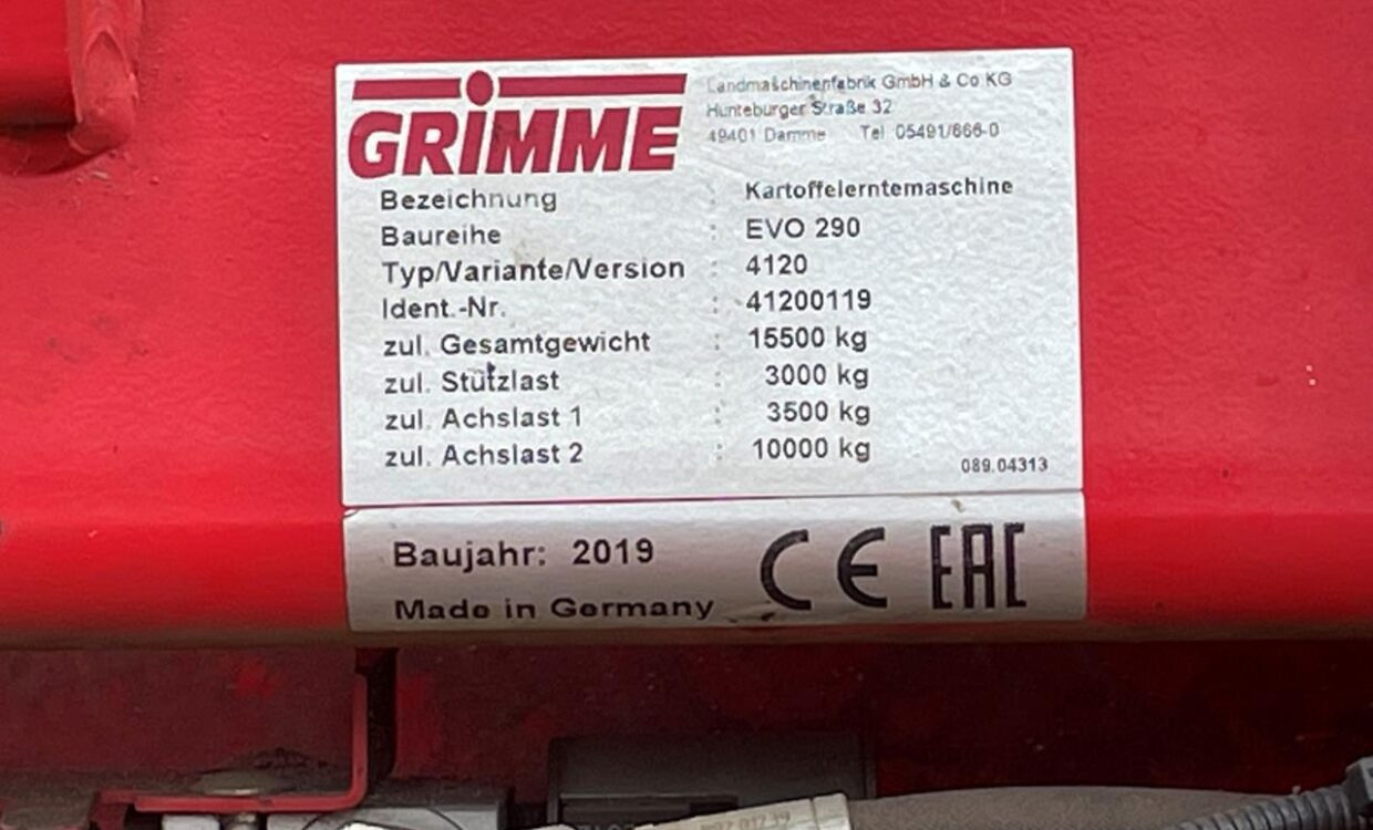 Arrancadora de patatas Grimme EVO 290 AirSep: foto 15