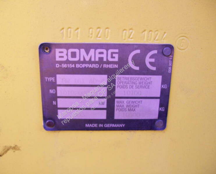Apisonadora de asfalto Bomag BW 161 AD-4: foto 3