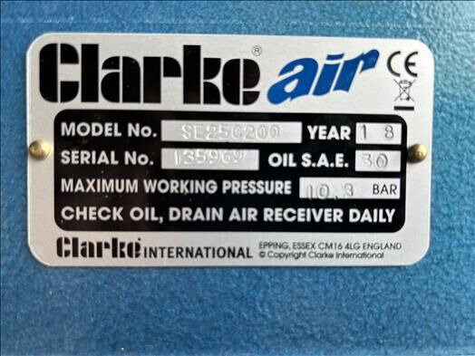 Compresor de aire Clarke SE25C200: foto 7