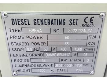 Generador industriale Cummins 4BTA3.9-G2 - 66 kVA Generator - DPX-19833: foto 4