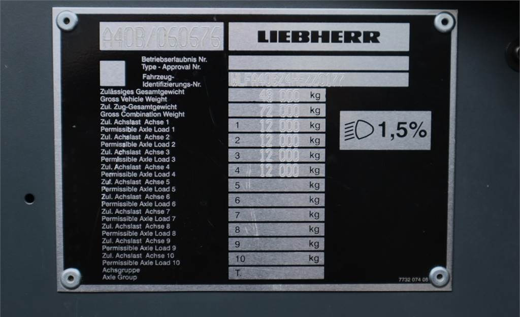 Grúa todo terreno Liebherr LTM1070-4.2 Dutch Vehicle Registration, Valid Insp: foto 6