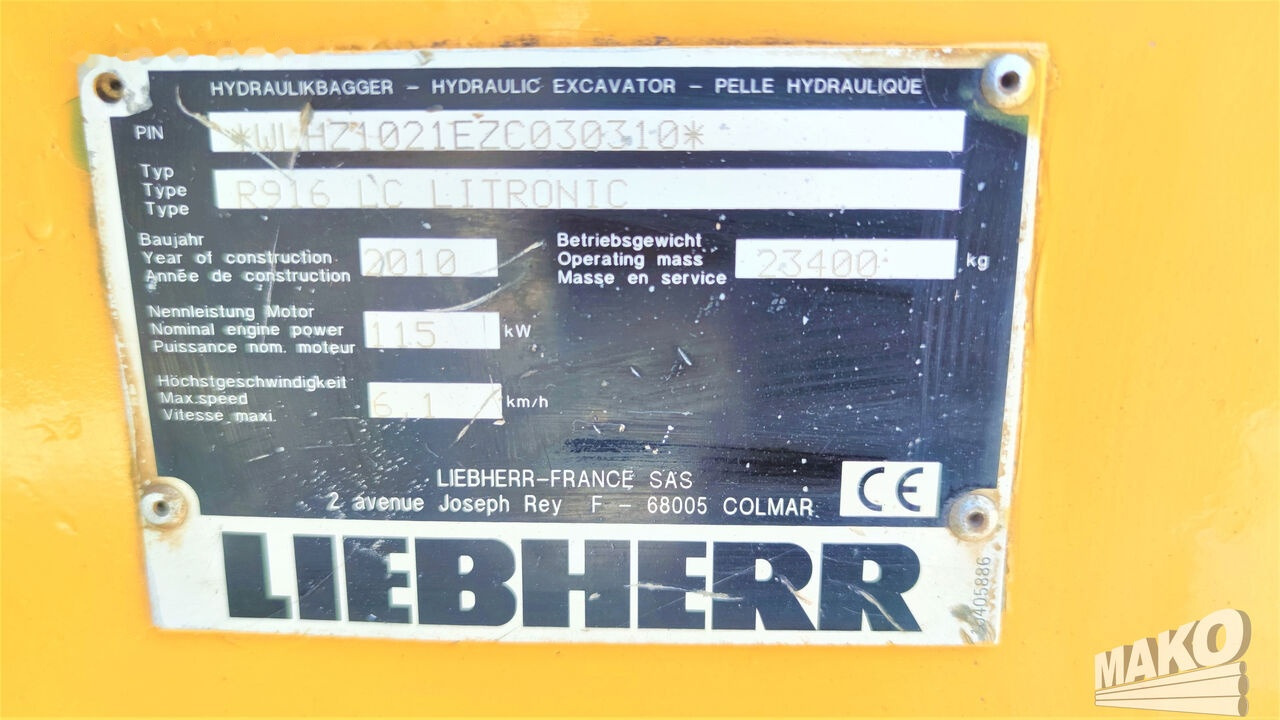 Excavadora de cadenas Liebherr R916: foto 11