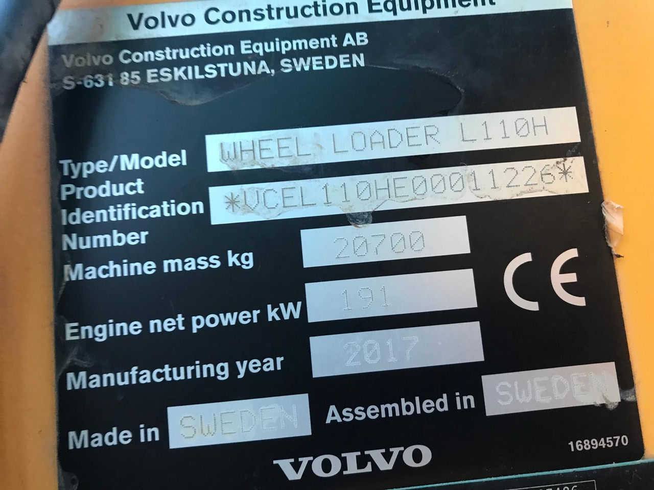 Cargadora de ruedas Volvo L 110 H Clean Machine: foto 27