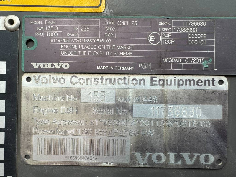 Pavimentadora de asfalto Volvo P7820C - 7.5 Meter Paving Width / Topcon GPS: foto 19
