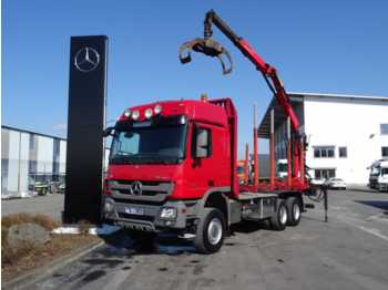 Mercedes-Benz Actros 3355 AK 6x6 V8 Holztransporter/Kurzholz  - Remolque forestal