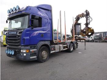 Scania R730 6X2 TIMBER TRUCK WITH CRANE RETARDER EURO 5  - Remolque forestal