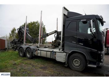 Remolque forestal VOLVO FH16 550 6x4 Timber Truck with Crane and Trailer: foto 1