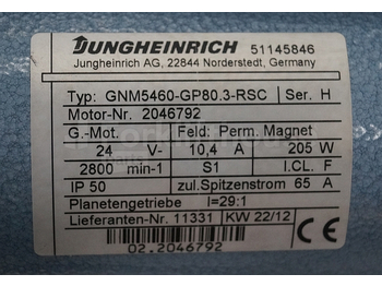 Motor para Equipo de manutención Jungheinrich 51145846 Steering motor 24V type GNM5460-GP80.3 sn 2046792: foto 2