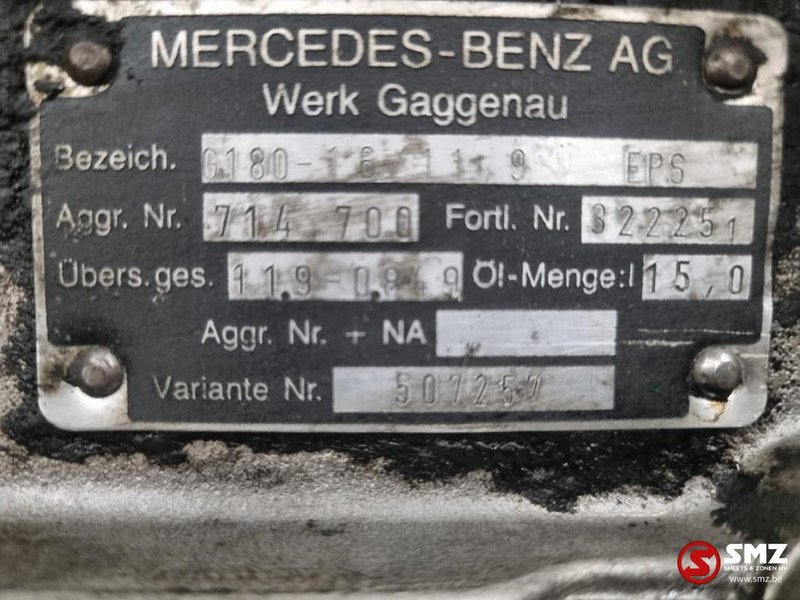 Caja de cambios para Camión Mercedes-Benz Occ Versnellingsbak Mercedes G180-16 / 11.9 EPS: foto 6