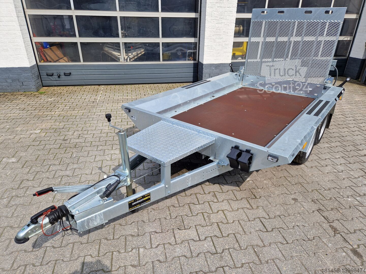 Remolque porta maquinaria nuevo 3500kg Bagger Maschinen Anhänger Auffahrklappe Nutzlast 2730kg aus Vorrat verfügbar: foto 6