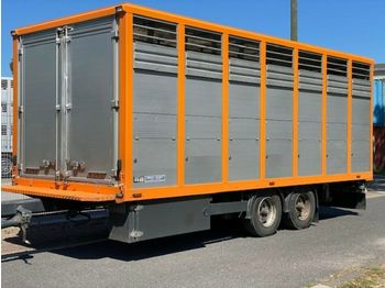 Menke  Tandem Einstock Vollalu Durchladen  - Remolque transporte de ganado