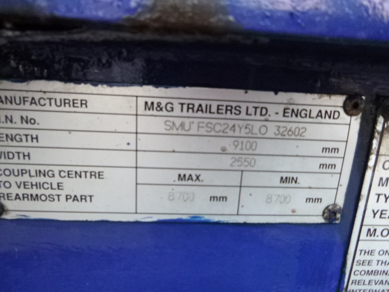 Semirremolque portacontenedore/ Intercambiable M & G 3-axle container trailer 20-30 ft: foto 7