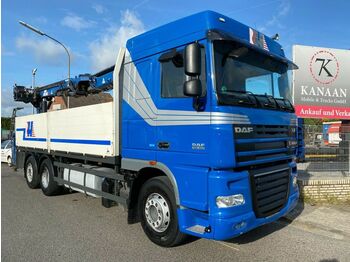 camión grúa DAF XF105.460 Baustoff ATLAS 210.2 Kran Schalter