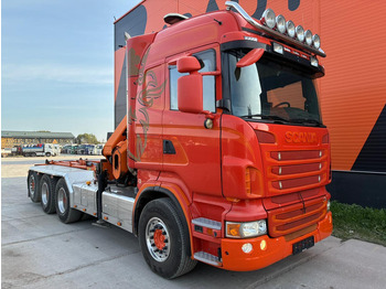 Camión multibasculante, Camión grúa Scania R 480 8X4*4 HIAB 288E-6 HIPRO / HOOK LIFT JOAB L 17 ton L=5200 mm: foto 4