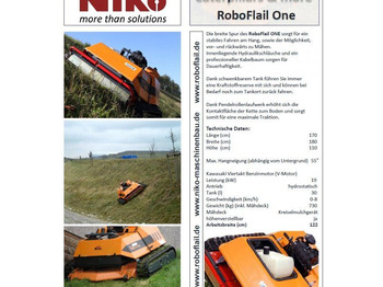 Cortacésped KommTek/NIKO - RoboFlail ONE (700kg/122cm profi): foto 4