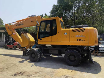 Excavadora de cadenas good condition Hyundai used wheel excavator 210W-7 150W-7 secondhand machine cheap price for sale: foto 4