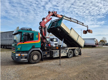 Camión grúa Scania P450 6x2/4 // HMF 2223 K4 // 3-way tip: foto 4 Camión grúa Scania P450 6x2/4 // HMF 2223 K4 // 3-way tip: foto 4