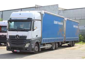 Camión lona, Remolque con toldo Mercedes-Benz Actros 2542 NAVIGACE + PANAV TVK 18 M (8,20m x 2,4: foto 4