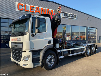 Camión multibasculante, Camión grúa DAF FAN CF 340 Euro 6 HMF 18 Tonmeter laadkraan met lier Just 45.802 km!: foto 3