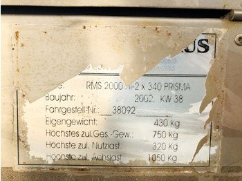Equipo de construcción, Remolque Verschiedenes Bucharts RMS2000 (3029): foto 3 Equipo de construcción, Remolque Verschiedenes Bucharts RMS2000 (3029): foto 3