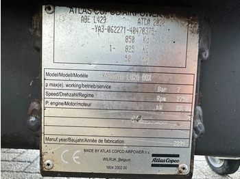 Compresor de aire Atlas-Copco XAS 57 DD Deutz 3 m3 / min 23 kW 7 Bar Mobiele Diesel Compressor op aanhanger: foto 3
