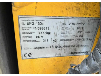 Carretilla elevadora eléctrica Jungheinrich EFG430: foto 2