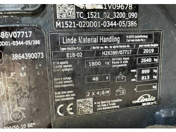 Carretilla elevadora eléctrica Linde E18-02: foto 4