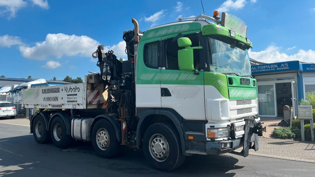 Scania 164G 580 V8 Kran Hiab 280 Retarder Sattelplatte - Camión caja abierta, Camión grúa: foto 1 Scania 164G 580 V8 Kran Hiab 280 Retarder Sattelplatte - Camión caja abierta, Camión grúa: foto 1