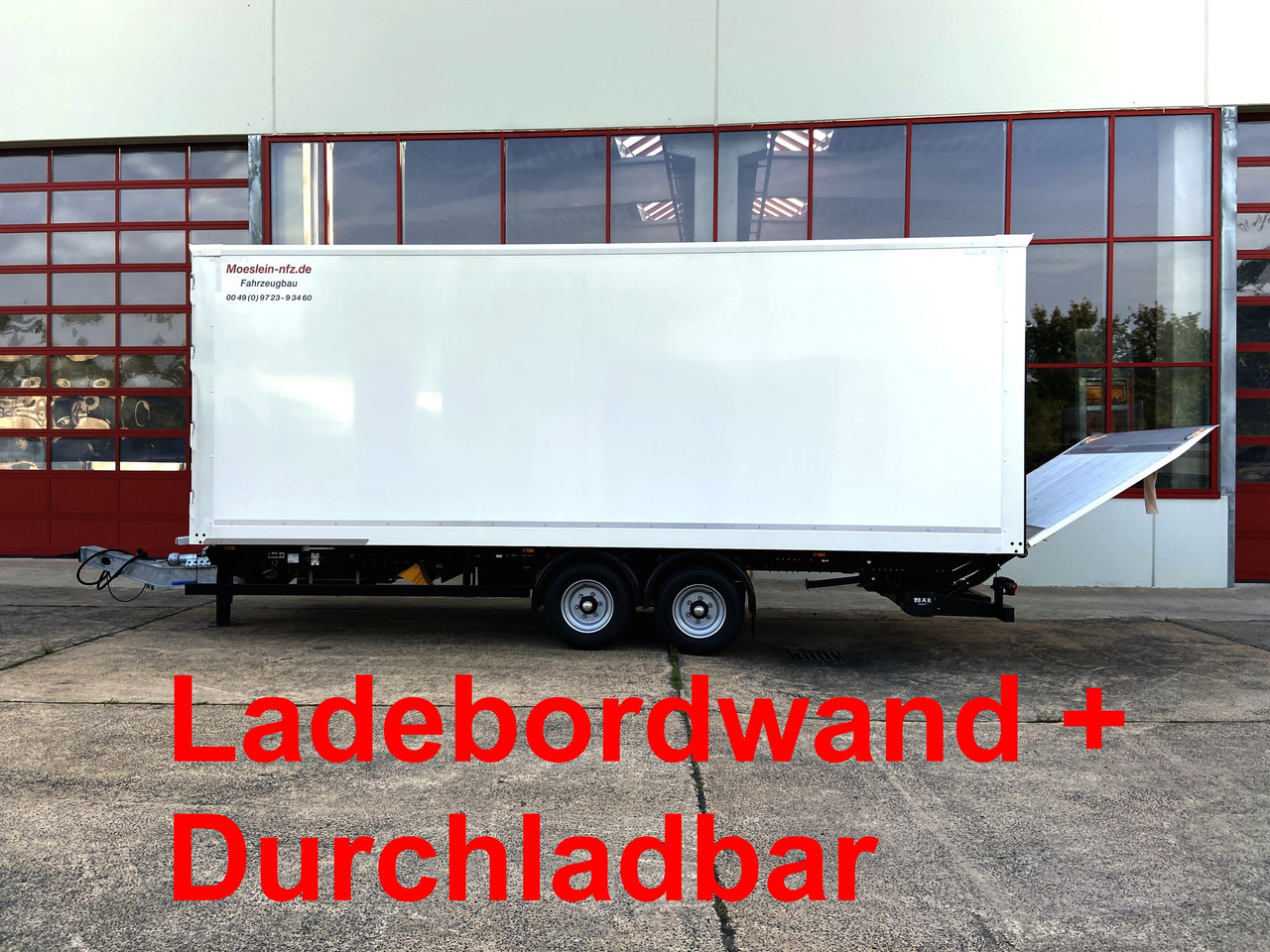 Möslein TKO105 D-L 6 m NEUER Tandem Koffer, Ladebordwand+ Durchladbar - Remolque caja cerrada: foto 1 Möslein TKO105 D-L 6 m NEUER Tandem Koffer, Ladebordwand+ Durchladbar - Remolque caja cerrada: foto 1