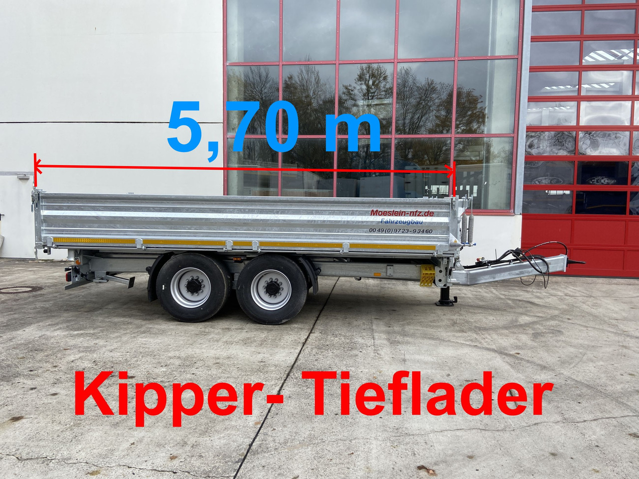 Möslein TTD 14 5,70 m 14 t Tandem- Kipper Tieflader 5,70 m lang, Breite Reifen-- Neufahrzeug -- - Remolque volquete: foto 1 Möslein TTD 14 5,70 m 14 t Tandem- Kipper Tieflader 5,70 m lang, Breite Reifen-- Neufahrzeug -- - Remolque volquete: foto 1