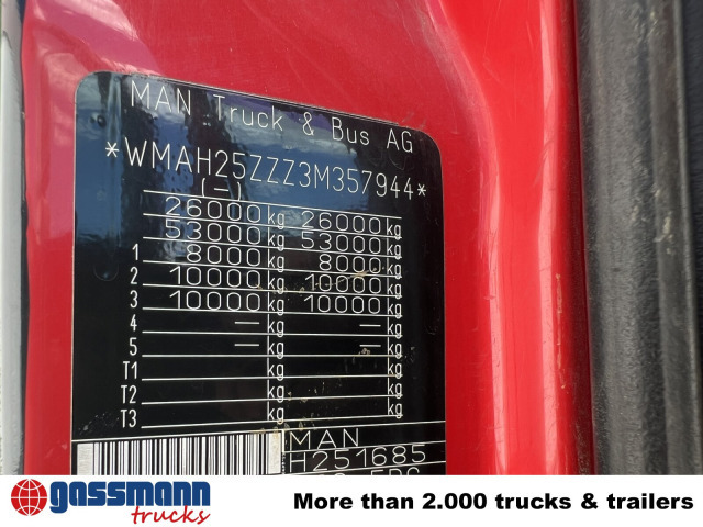 MAN TGA 26.363 6x4 BB, 2-S-Alukipper - Camión volquete, Camión grúa: foto 2 MAN TGA 26.363 6x4 BB, 2-S-Alukipper - Camión volquete, Camión grúa: foto 2