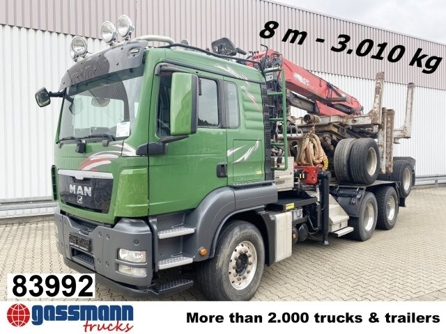 MAN TGS 26.480 6x4 BB, Intarder, Kran Epsilon - Camión forestal, Camión grúa: foto 1 MAN TGS 26.480 6x4 BB, Intarder, Kran Epsilon - Camión forestal, Camión grúa: foto 1