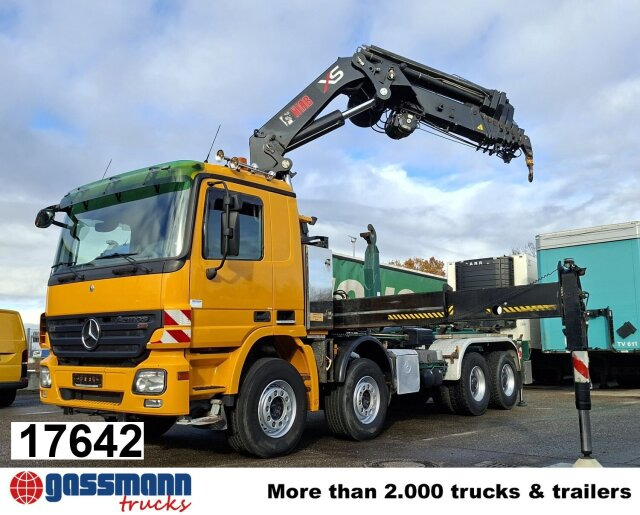 Mercedes-Benz Actros 4146 K 8x4/4, Retarder, Kran Hiab XS 477 - Camión multibasculante, Camión grúa: foto 1 Mercedes-Benz Actros 4146 K 8x4/4, Retarder, Kran Hiab XS 477 - Camión multibasculante, Camión grúa: foto 1