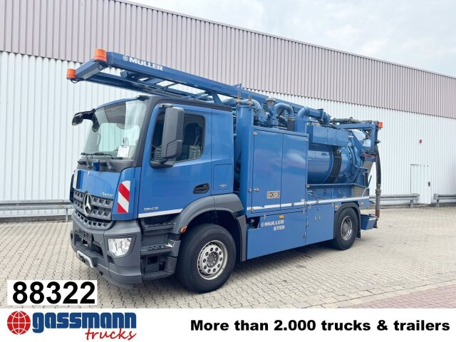 Mercedes-Benz Arocs 1843 L 4x2, Müller Canalmaster ca. 8m³, - Barredora vial: foto 1 Mercedes-Benz Arocs 1843 L 4x2, Müller Canalmaster ca. 8m³, - Barredora vial: foto 1