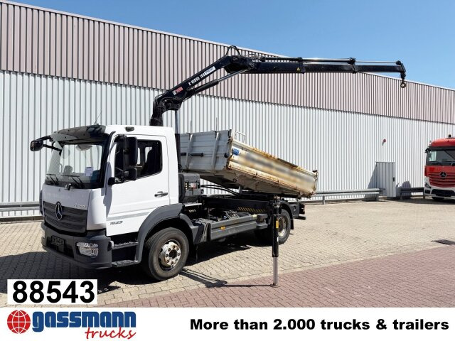 Mercedes-Benz Atego 1623 4x2 mit Kran Hiab X-HiDuo 108B-2, - Camión volquete, Camión grúa: foto 1 Mercedes-Benz Atego 1623 4x2 mit Kran Hiab X-HiDuo 108B-2, - Camión volquete, Camión grúa: foto 1