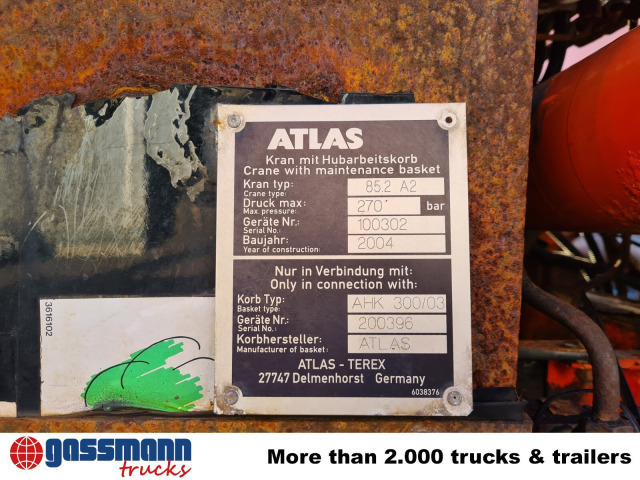 Mercedes-Benz Atego 1823 AK 4x4 mit Kran Atlas 85.2, Funk, - Camión volquete, Camión grúa: foto 5 Mercedes-Benz Atego 1823 AK 4x4 mit Kran Atlas 85.2, Funk, - Camión volquete, Camión grúa: foto 5