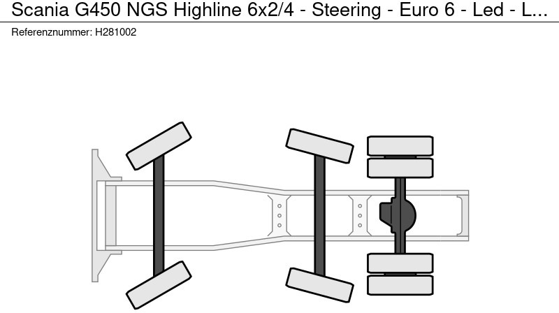 Scania G450 NGS Highline 6x2/4 - Steering - Euro 6 - Led - Leather - Chassis cover - Cabeza tractora: foto 5 Scania G450 NGS Highline 6x2/4 - Steering - Euro 6 - Led - Leather - Chassis cover - Cabeza tractora: foto 5