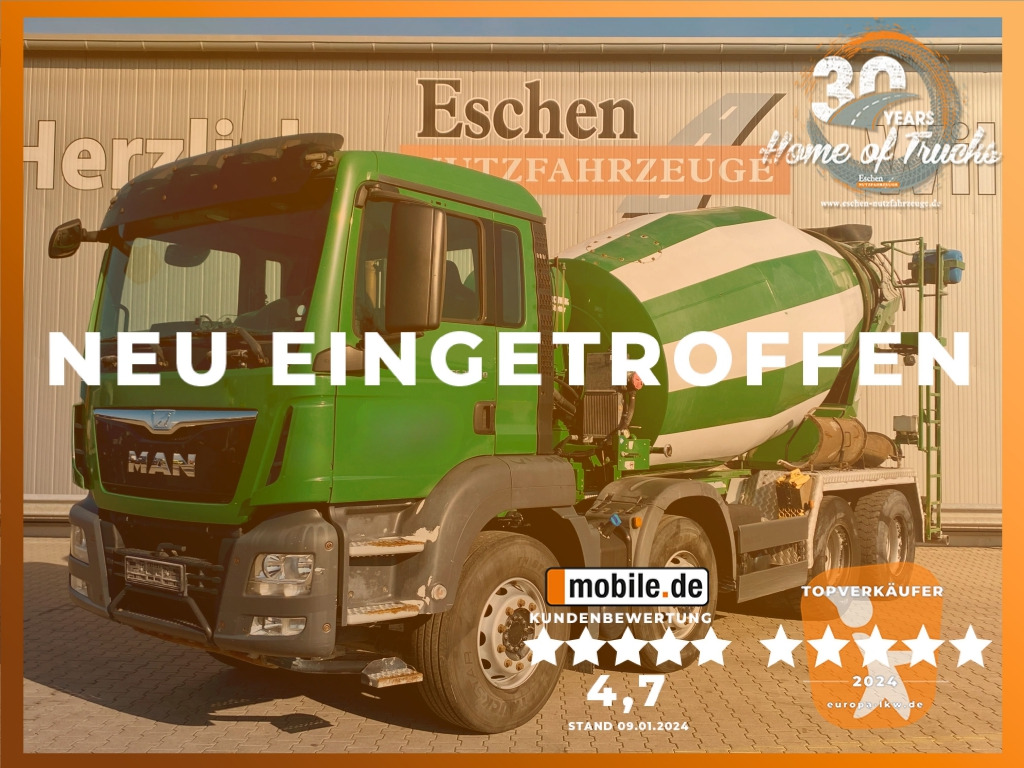 MAN TGS 32.360 8x4 BB / 9 m³ Stetter-Aufbau - Camión hormigonera: foto 1 MAN TGS 32.360 8x4 BB / 9 m³ Stetter-Aufbau - Camión hormigonera: foto 1