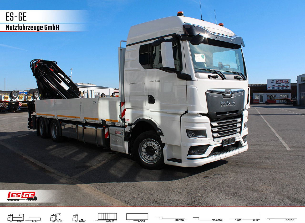 MAN TGX 26.480 6x2-4 LL, MKG-Ladekran HLK531 a5 - Camión caja abierta, Camión grúa: foto 3 MAN TGX 26.480 6x2-4 LL, MKG-Ladekran HLK531 a5 - Camión caja abierta, Camión grúa: foto 3