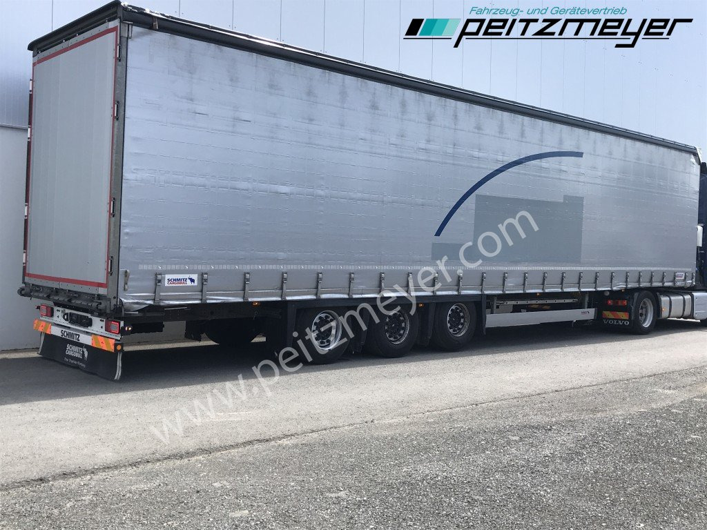 SCHMITZ 3 Achs Pritschenauflieger SCS 24/L-13.62 Mega, Power-Curtain Jumbo, Edscha, RSAB, - Semirremolque lona: foto 1 SCHMITZ 3 Achs Pritschenauflieger SCS 24/L-13.62 Mega, Power-Curtain Jumbo, Edscha, RSAB, - Semirremolque lona: foto 1